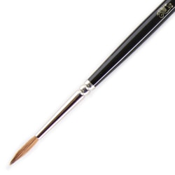 Winsor & Newton Series 7 Kolinsky Sable Pointed Round Paint Brush, Sable Hair, Black Size 2