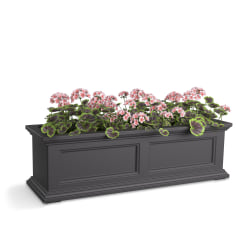 Mayne Fairfield Window Box Planter, 3', Graphite Gray