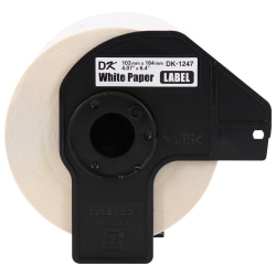 Brother® Genuine DK-12473PK Die-Cut Large Shipping Paper Labels, 4-1/8" x 6-7/16", White, 180 Labels Per Roll, Box Of 3 Rolls