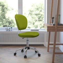 Flash Furniture Mesh Mid-Back Swivel Task Chair, Apple Green/Silver