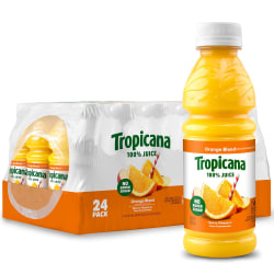 Tropicana Fruit Juice, Orange Fluorescent, 10 Oz, Pack Of 24 Bottles