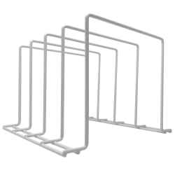 Better Houseware Steel 4-Section Vertical Organizer, Medium, White