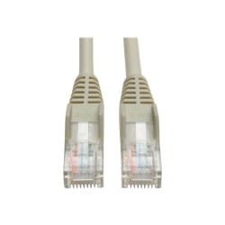 Eaton Tripp Lite Series Cat5e 350 MHz Snagless Molded (UTP) Ethernet Cable (RJ45 M/M), PoE - Gray, 10 ft. (3.05 m) - Patch cable - RJ-45 (M) to RJ-45 (M) - 10 ft - UTP - CAT 5e - booted, snagless - gray