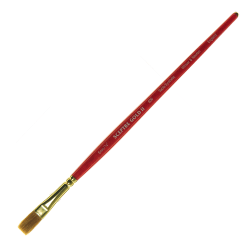 Winsor & Newton Sceptre Gold II Short-Handle Paint Brush 606, 1/4", One-Stroke Bristle, Sable Hair, Terracotta