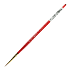 Winsor & Newton Sceptre Gold II Short-Handle Paint Brush 101, Size 2, Round Bristle, Sable Hair, Terracotta