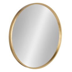 Uniek Kate And Laurel Travis Round Mirror, 25-5/8"H x 25-5/8"W x 1-3/8"D, Gold