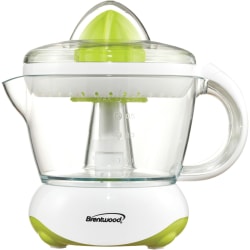 Brentwood Electric Juicer - 16.91 fl oz Capacity - 20 W Motor - White
