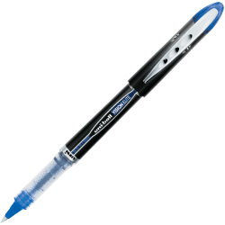 Uni-Ball Vision Elite Rollerball Pen, Fine Point, 0.5 mm, Dark Gray Barrel, Blue Ink