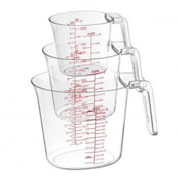 Cuisinart Liquid Measuring Cups, Clear, Set Of 3 Measuring Cups
