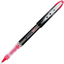 uni-ball® Vision Elite Rollerball Pens, 0.5 mm, Dark Gray Barrel, Red Ink
