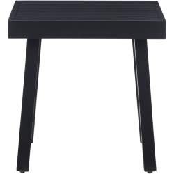 Linon Abilene Aluminum Outdoor Side Table, 20-1/4"H x 19-3/4"W x 17-1/4"D, Black