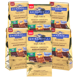 Ghirardelli Premium Chocolate Squares Assortment, 5.3 Oz, Total Qty 6