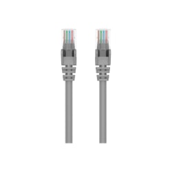 Belkin - Patch cable - RJ-45 (M) to RJ-45 (M) - 6 in - 0.2 in - UTP - CAT 6 - molded, snagless, stranded - gray