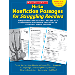 Scholastic Hi-Lo Nonfiction Passages - Grades 4-5