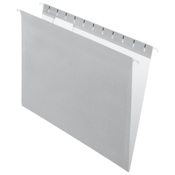 Office Depot® Brand 2-Tone Hanging File Folders, 1/5 Cut, 8 1/2" x 11", Letter Size, Gray, Box Of 25 Folders