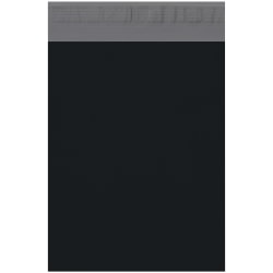 Partners Brand 10" x 13" Poly Mailers, Black, Case Of 100 Mailers