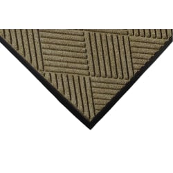 M+A Matting WaterHog Diamond Classic Mat, 4' x 16', Camel, Smooth backing