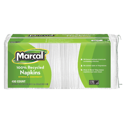 Marcal® Luncheon Napkins, 11-3/8"H x 10-1/2"W, 100% Recycled, Pack Of 400