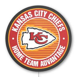 Imperial NFL Home Team Advantage LED Lighted Sign, 23" x 23", Kansas City Chiefs