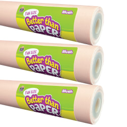 Teacher Created Resources Fun-Size Better Than Paper Bulletin Board Rolls, 18" x 12', Blush, Pack Of 3 Rolls