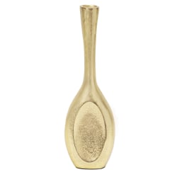 Anji Mountain Small Vase, 8"H x 2-5/8"W x 1-1/2"D, Gold