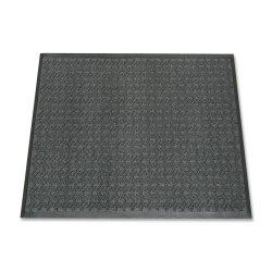 SKILCRAFT 7220-01-582-6224 Scraper/Wiper Entry Mat - Floor - 60" Length x 36" Width x 0.37" Thickness - Vinyl - Gray