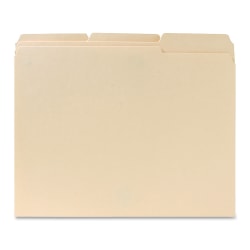 Sparco 1/3-Cut Manila File Folders, Letter Size, Manila, Box Of 100