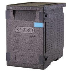 Cambro Cam GoBox GN 1/1 Front Loader Food Transporter, 24-5/8"H x 17-5/16"W x 25-1/4"D, Black