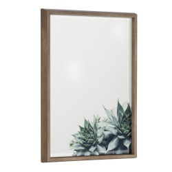 Kate and Laurel Blake Non-Magnetic Framed Dry-Erase Printed Glass, 18" x 24", Ever Green by F2Images, Gold Plastic Frame