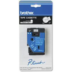 Brother® TC-20Z1 Black-On-White Tape, 0.38" x 25'