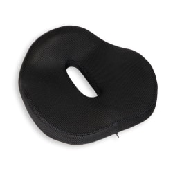 Mind Reader Donut Pillow With Air-Cloud Technology, 4-1/2"H x 16"W x 16"D, Black
