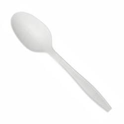 Karat Earth Compostable Teaspoons, White, Pack Of 1,000 Spoons