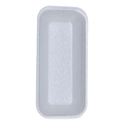 GEN Meat Trays, #1.5, 1-1/8"H x 8-7/16"W x 4"D, White, Pack Of 1,000 Trays