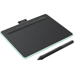 Wacom Intuos Wireless Graphics Drawing Tablet for Mac, PC, Chromebook & Android (small) with Software Included - Black with Pistachio accent - Graphics Tablet - 5.98" x 3.74" - 2540 lpi Wired/Wireless - Bluetooth