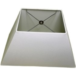 Lampshades Inc. Rectangle Linen Lamp Shades, 11" x 19", White, Set Of 12 Shades