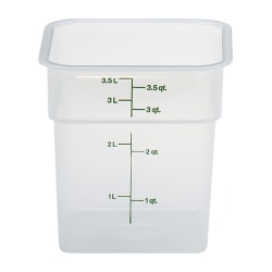 Cambro Translucent CamSquare Food Storage Containers, 4 Qt, Pack Of 6 Containers