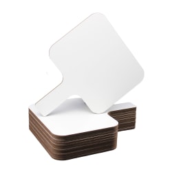 Flipside Products Single-Sided Rectangular Dry-Erase Answer Paddles, 8" x 9-3/4", White, Pack Of 12 Paddles