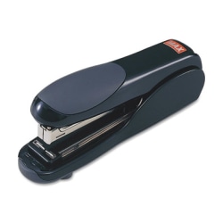 MAX Flat Clinch Full-strip Stapler - 30 Sheets Capacity - 210 Staple Capacity - Full Strip - 1/4" Staple Size - Black