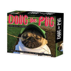 2026 Willow Creek Press Page-A-Day Daily Desk Calendar, 6-1/4" x 5-1/2", Doug the Pug, January To December, 54154