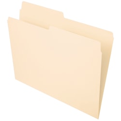 Office Depot® Brand File Folders, 1/2 Cut, Letter Size, Manila, Pack Of 100