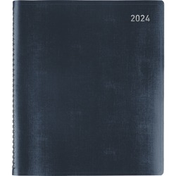 Office Depot Brand Monthly Planner, 9" x 11", Navy, January 2024 to January 2025