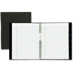 Blueline® NotePro Hard Romanel Cover Notebook, Letter Size (8 1/2" x 11"), 100% Recycled, 100 Sheets, Black
