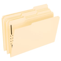 Office Depot® Brand Manila Fastener Folders, 1 Fastener, 1/3 Tab, Legal Size, Box of 50 Folders