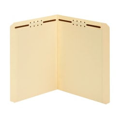 Office Depot® Brand Manila Fastener Folders, 2 Fasteners, Straight Cut, Letter Size, Box of 50 Folders