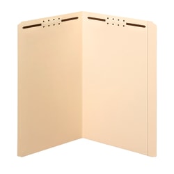 Office Depot® Brand Manila Fastener Folders, 2 Fasteners, Straight Cut, Legal Size, Box of 50 Folders