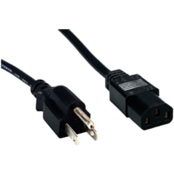 Comprehensive Standard PC Power Cord, NEMA 5-15P to IEC 60320-C13, 18/3 SVT, Black 15ft., PWCBK15