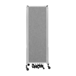 National Public Seating Room Divider, 9 Sections, 72"H x 210"W x 27"D, Gray