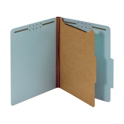 Office Depot® Brand Pressboard Classification Folders With Fasteners, Letter Size, 100% Recycled, Light Blue, Pack Of 10 Folders