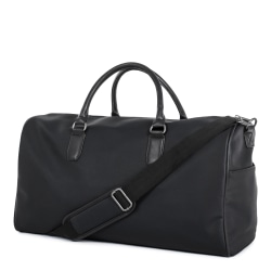 Bugatti Gin & Twill Textured Vegan Leather Duffle Bag With 14" Laptop Pocket, Black