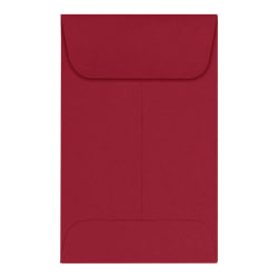 LUX Coin Envelopes, #1, Gummed Seal, Garnet, Pack Of 250